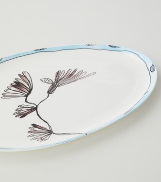 x Marni Camelia Aubergine oval plate | Serax