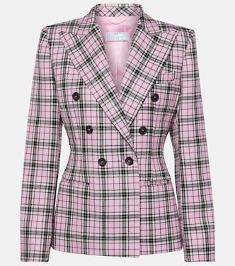 Blazer cruzado de lana a cuadros | Giuseppe di Morabito