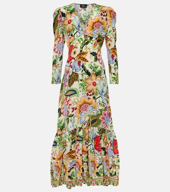Abito midi in seta con stampa floreale | Etro