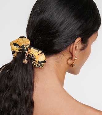 Barocco embellished satin scrunchie | Versace