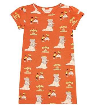 Flamingo cotton jersey dress | The Animals Observatory
