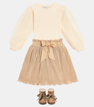Sien puff-sleeve cotton-blend top | Donsje
