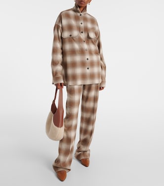Jenna checked flannel overshirt | Loro Piana