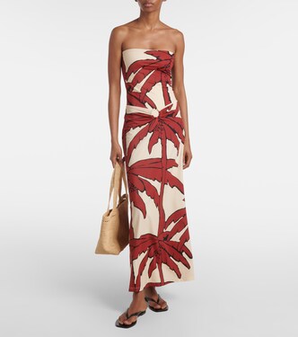 Palms Breath Of Life printed midi skirt | Johanna Ortiz