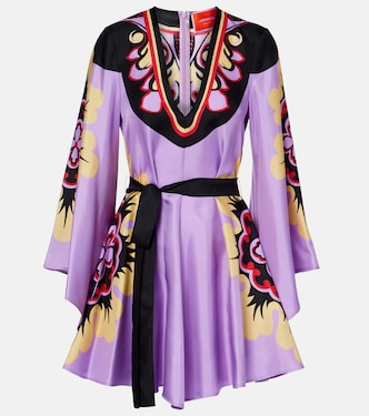 Vestido Magnifico Placee de sarga de seda | La DoubleJ