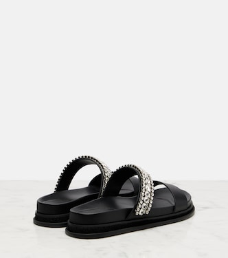 Jadi crystal-embellished leather slides | Jimmy Choo