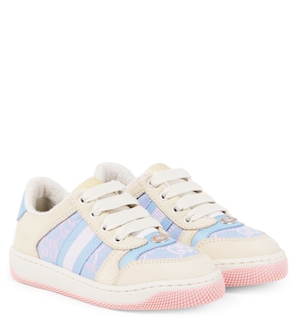 Screener GG leather-trimmed sneakers | Gucci Kids