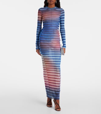 Air striped tulle maxi dress | Jean Paul Gaultier