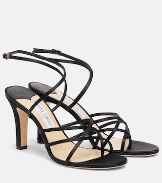 Strappy 100 satin sandals | Jimmy Choo