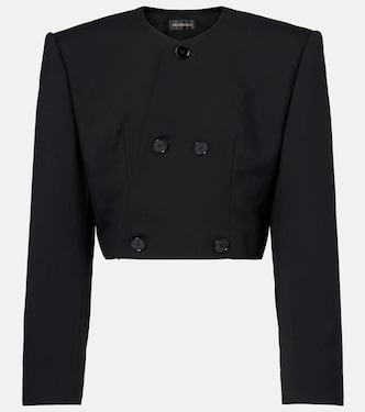 Cropped-Jacke aus Woll-Twill | Balenciaga