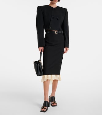 Cropped wool twill jacket | Balenciaga