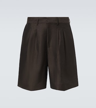 Shorts aus Leinen und Wolle | Commas
