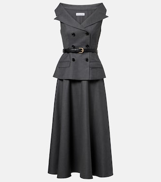 Wool-blend midi dress | Self-Portrait