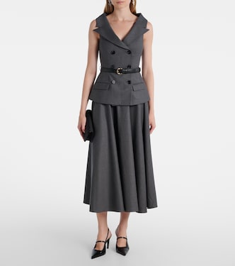 Wool-blend midi dress | Self-Portrait