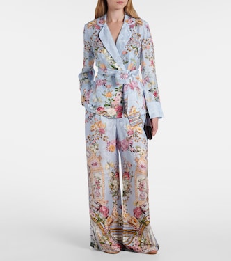 Tile In Time belted floral jacket | Camilla