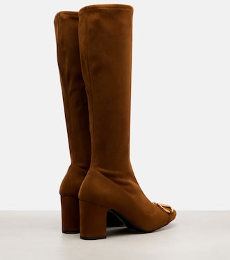 Stiefel Alfa Horsebit 75 aus Veloursleder | Gucci