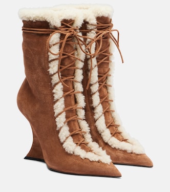 Nina 105 suede wedge boots | Paris Texas