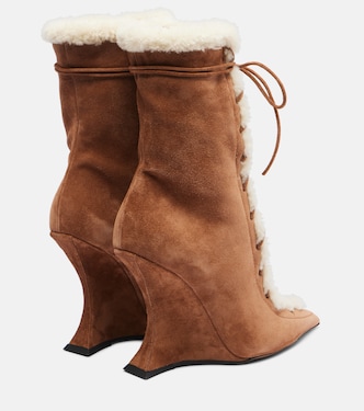 Nina 105 suede wedge boots | Paris Texas
