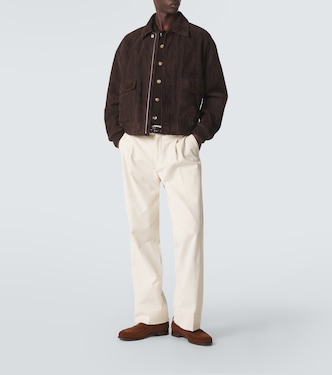 Woven suede penny loafers | Lardini