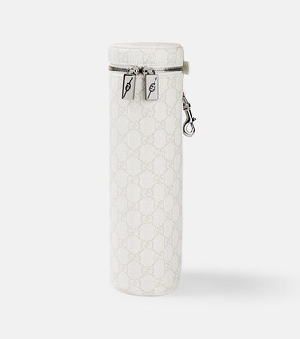 GG Canvas leather-trimmed tennis ball bag | Gucci