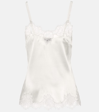 Camisole in raso di seta con pizzo | Dolce&Gabbana