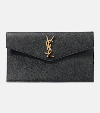 Uptown leather clutch | Saint Laurent