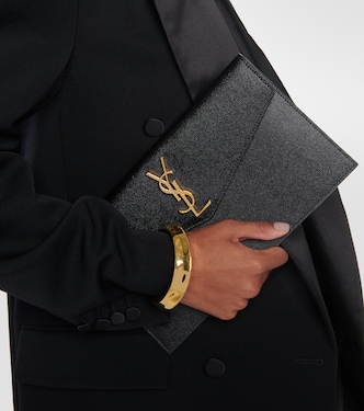 Uptown leather clutch | Saint Laurent