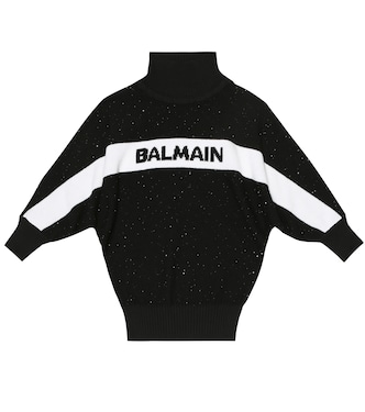 Jersey de lana con lentejuelas | Balmain Kids