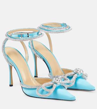 Verzierte Pumps Double Bow aus Satin | Mach & Mach