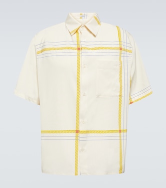 Camisa de seda y algodón a cuadros | Loewe