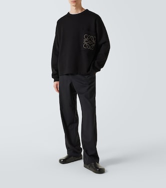 Sudadera en mezcla de algodón con anagrama | Loewe