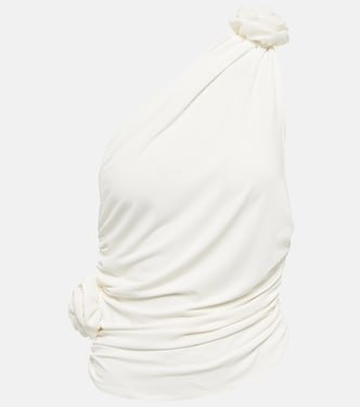 Floral appliquéd one-shoulder top | Magda Butrym