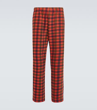 Pantaloni regular in cotone a quadri | ERL