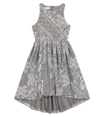 Abito in cotone con stampa | Brunello Cucinelli Kids