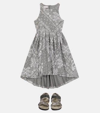 Abito in cotone con stampa | Brunello Cucinelli Kids