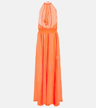 Vestido largo Maeva con cuello halter | Melissa Odabash