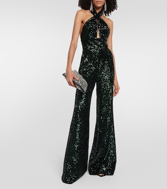 Sequined wide-leg jumpsuit | Elie Saab