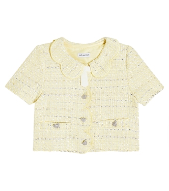 Embellished bouclé shirt | Self-Portrait Kids