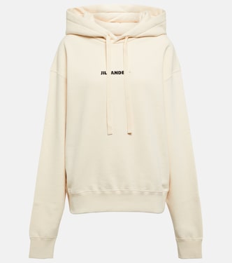Sweat-shirt à capuche en coton à logo | Jil Sander