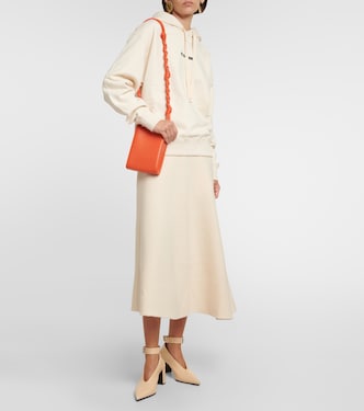 Sweat-shirt à capuche en coton à logo | Jil Sander