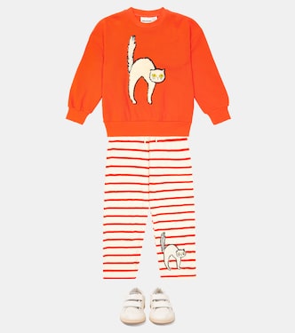Pantaloni sportivi in velluto a righe | Mini Rodini