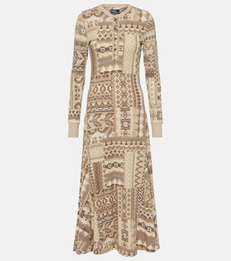 Knitted cotton flared midi dress | Polo Ralph Lauren