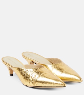 River metallic leather mules | Khaite