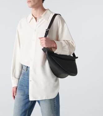 Slouchy Banana Large leather crossbody bag | The Row