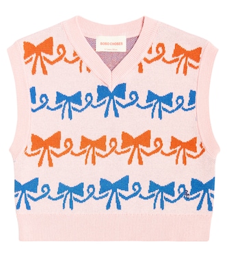 Pull sans manches en jacquard de coton | Bobo Choses