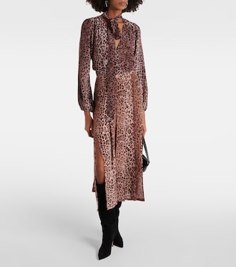 Moss leopard-print silk blouse | Rixo