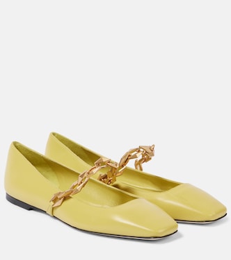 Diamond Tilda leather ballet flats | Jimmy Choo