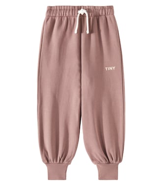 Solid logo cotton sweatpants | Tinycottons