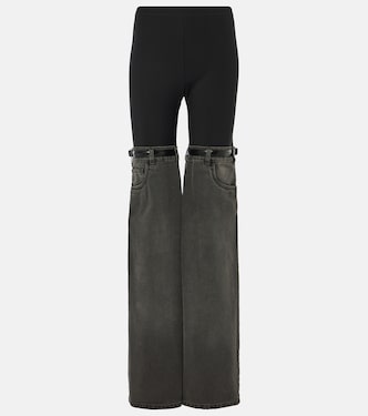 Pantalones rectos con paneles de denim | Coperni