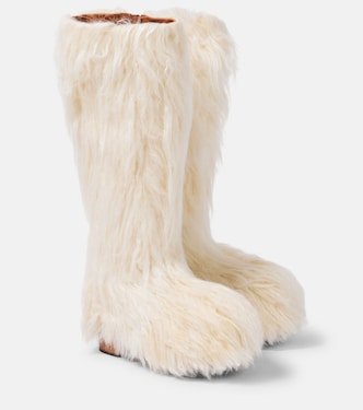 Faux fur knee-high boots | Acne Studios